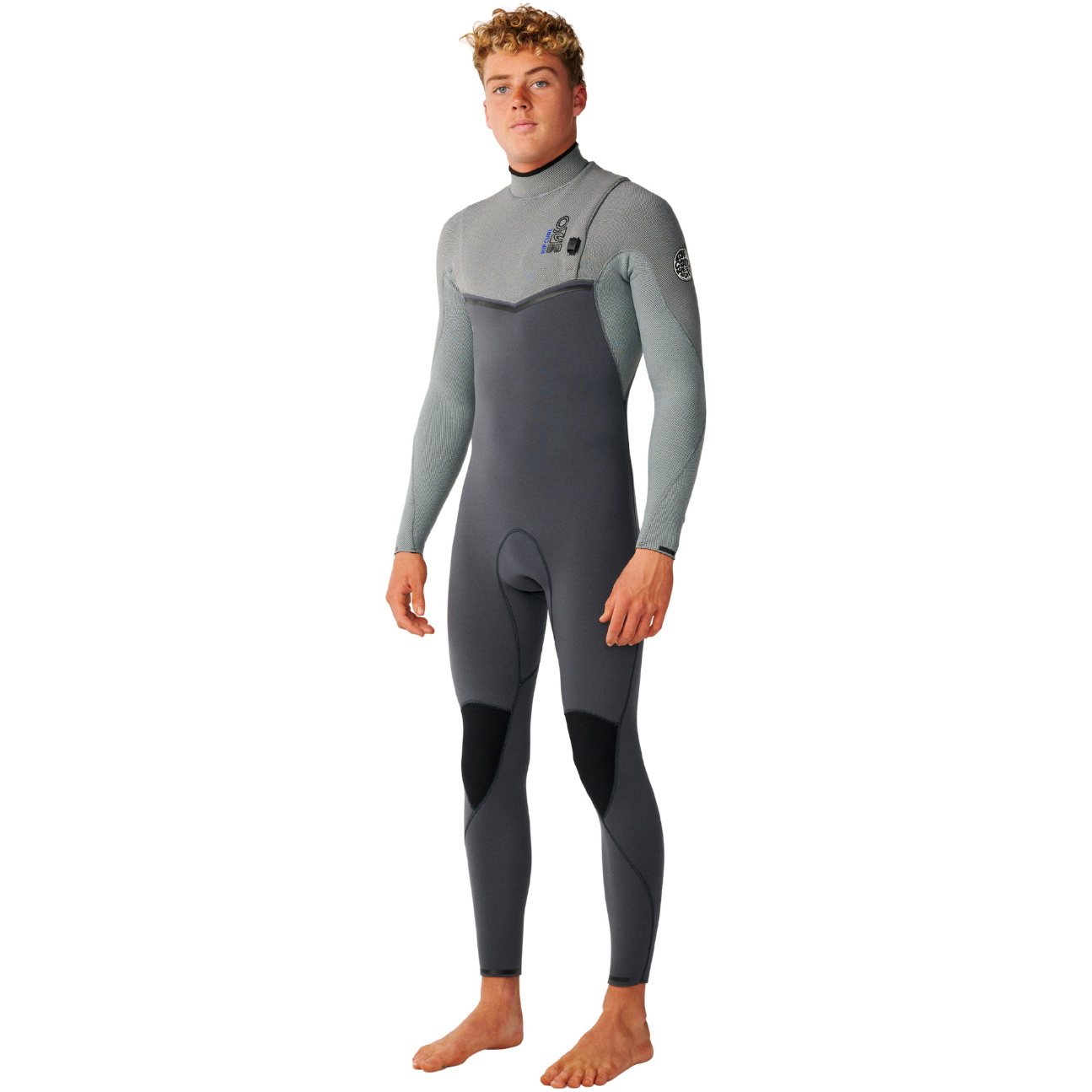 2026 Rip Curl Mens E-Bomb 4/3mm Zip Free Wetsuit 17MMFS - Charcoal Grey